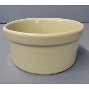 Robinson Ransbottom Pottery Stoneware Ramekin Custard Cup Beige Round Bowl Crock